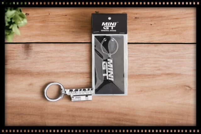 Load image into Gallery viewer, Mini GT Keychain Metal Logo MINI GT 1:64

