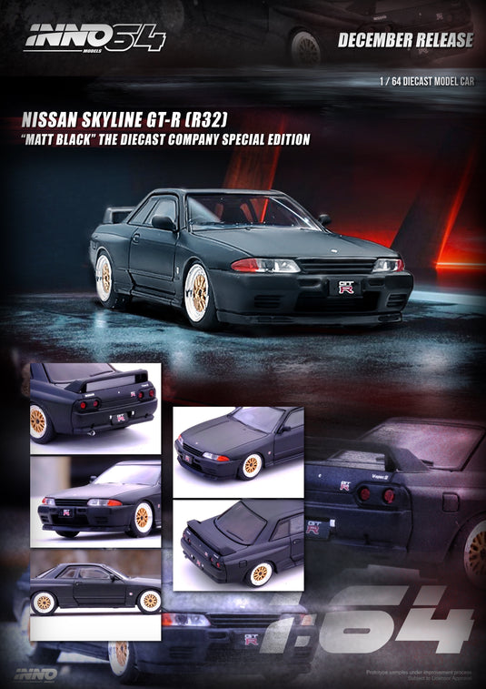 Nissan Skyline GT-R (R32) LIMITED EDITION 2000 pieces INNO64 Models 1:64