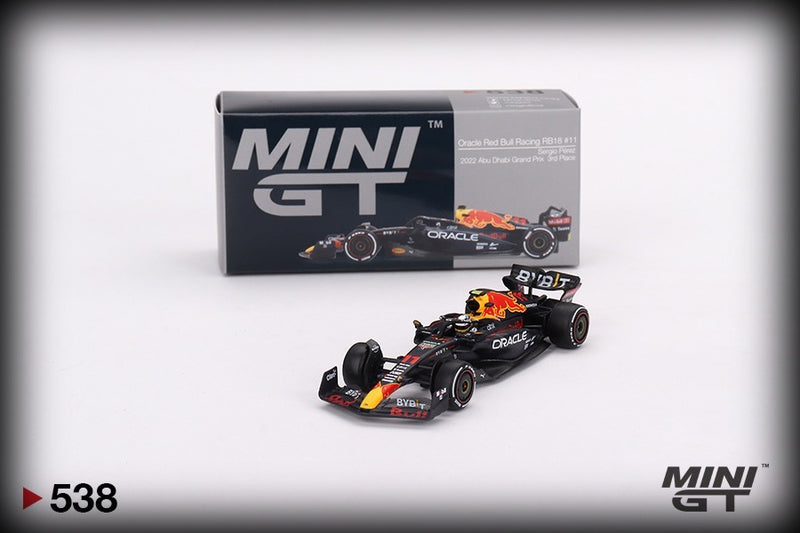 Load image into Gallery viewer, Oracle Red Bull Racing RB18 #11 Sergio Perez Abu Dhabi Grand Prix 2022 Pit Crew Set. This set is Including 1 Model the MGT00538 (LIMITED EDITION 5000 pieces) MINI GT 1:64
