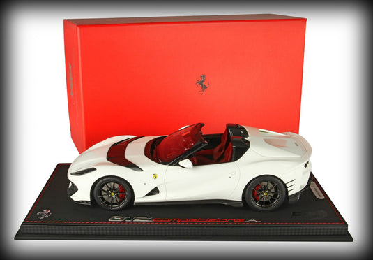 Ferrari 812 Competizione A Avus White with display case (LIMITED EDITION 24 pieces) BBR Models 1:18