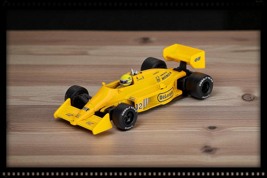 Lotus 99T #12 Ayrton Senna 1987 Vainqueur du Grand Prix de Monaco (LHD) MINI GT 1:64