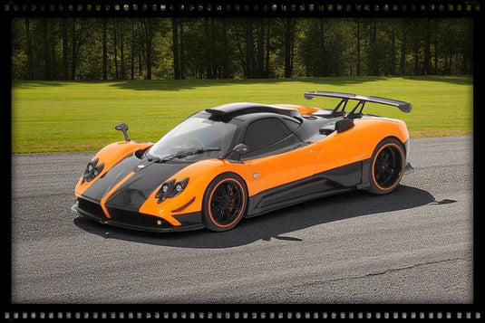 Pagani ZONDA Cinque Coupe ORANJE Arancio St. Tropez (BEPERKTE EDITIE 1007/1008 stuks) ALMOST REAL 1:18