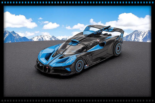 Bugatti BOLIDE PRESENTATION BLACK AND BLUE 2024 (LHD) MINI GT 1:64