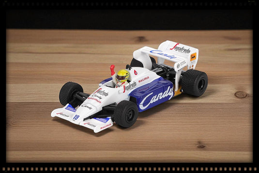 Toleman TG184 #19 Ayrton Senna 1984 Grand Prix de Monaco 2e place (LHD) MINI GT 1:64