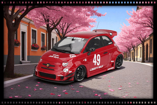 Fiat ABARTH 595 LB-WORKS X ABAS RED 2024 TOP SPEED 1:18