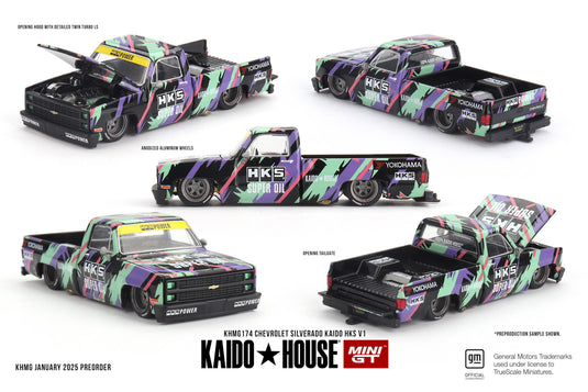 Chevrolet SILVERADO KAIDO HKS V1 1980 MINI GT 1:64
