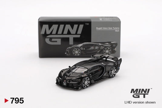 Bugatti VISION GRAN TURISMO ZWART 2015 (LHD) MINI GT 1:64