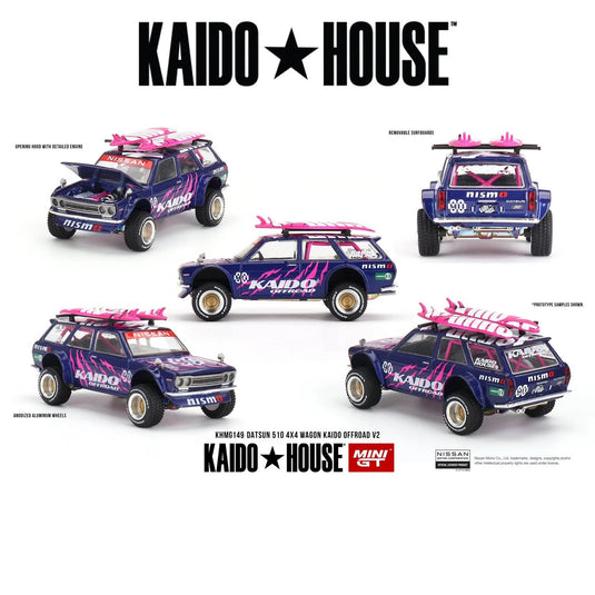 Datsun 510 WAGON 4X4 KAIDO OFFROAD V2 1969 MINI GT 1:64