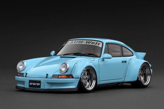 Porsche RWB Backdate Bleu IGNITION MODEL 1:18