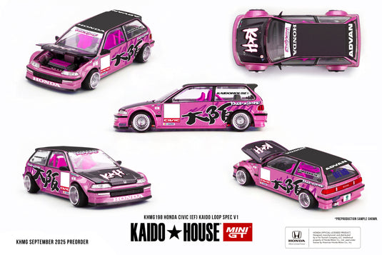 Honda CIVIC (EF) KAIDO LOOP SPEC V1 1987 MINI GT 1:64