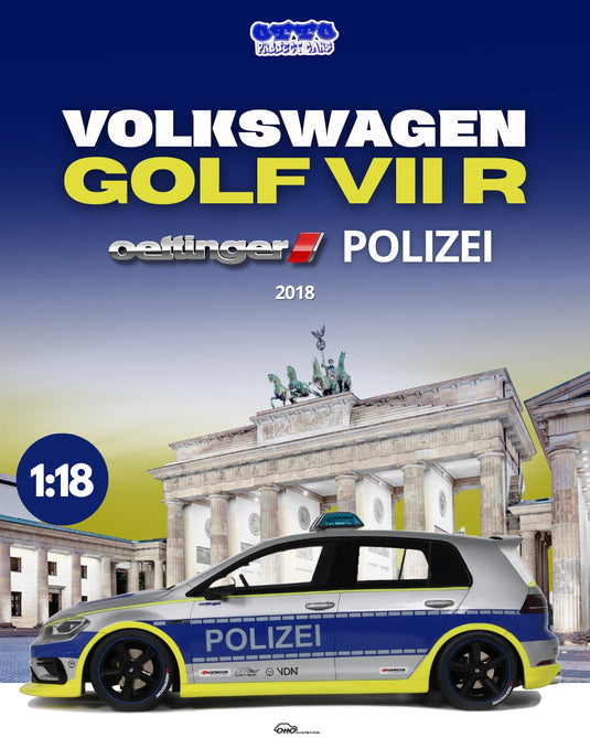 Volkswagen GOLF VII R OETTINGER POLIZEI GREY 2018 OTTOmobile 1:18