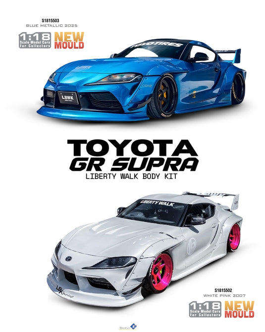 Toyota GR SUPRA KIT CARROSSERIE LIBERTY WALK BLANC/ROSE 2025 SOLIDO 1:18