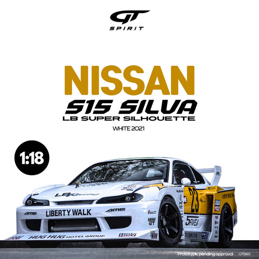 Nissan S15 SILVA LB SUPER SILHOUETTE WHITE 2021 GT SPIRIT 1:18