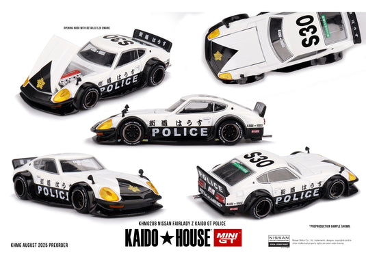 Nissan FAIRLADY Z KAIDO GT POLITIE 1978 MINI GT 1:64