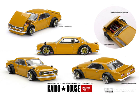 Nissan SKYLINE GT-R (KPGC10) KAIDO STREET V2 1969 MINI GT 1:64