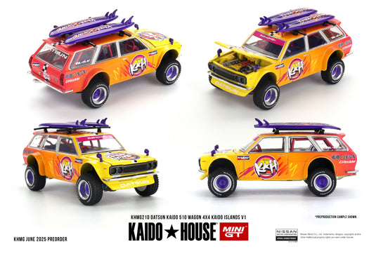 Datsun 510 WAGON 4X4 KAIDO ISLANDS V1 1969 MINI GT 1:64