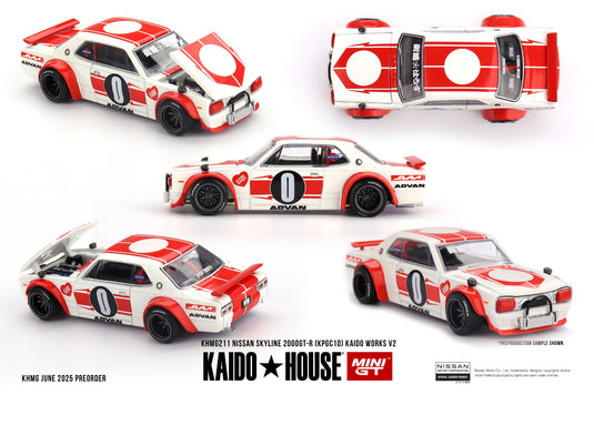 Nissan SKYLINE GT-R (KPGC10) KAIDO WORKS V2 1969 MINI GT 1:64