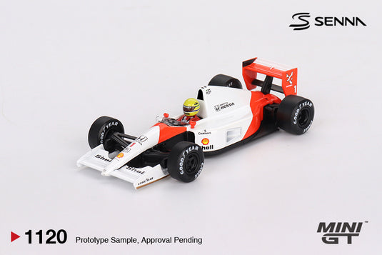 McLaren MP4/6 #1 Ayrton Senna Grand Prix du Japon 1991 2e place (LHD) MINI GT 1:64