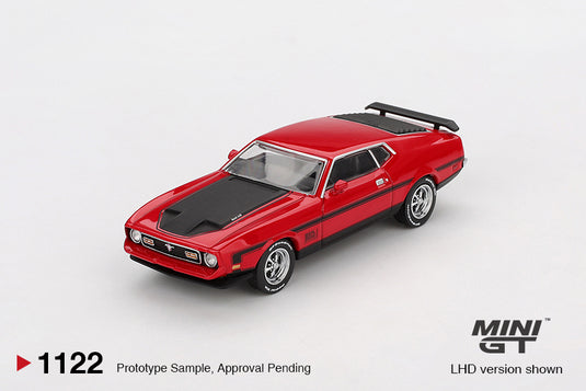 Ford MUSTANG MACH 1 RACE RED 1971 (LHD) MINI GT 1:64