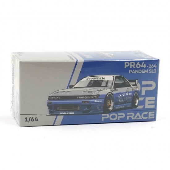 Chargez l'image dans la visionneuse de la galerie, NISSAN PANDEM SILVIA S13 BLEU/BLANC POP RACE 1:64
