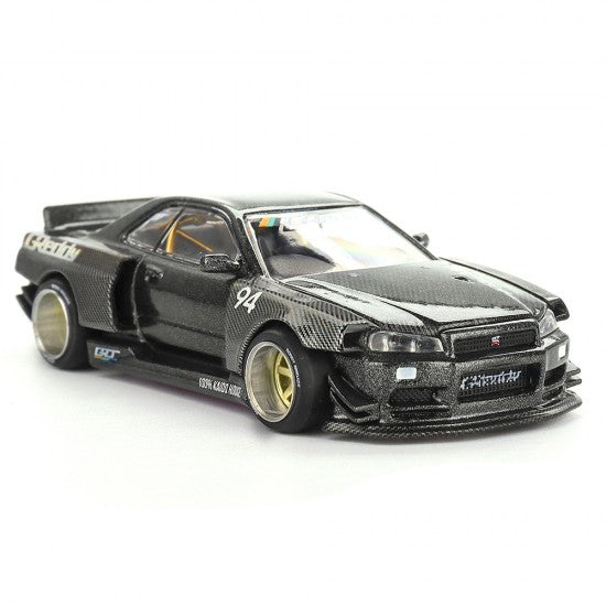 Laad de afbeelding in de Gallery-viewer, NISSAN SKYLINE GT-R (R34) KAIDO WORKS GREDDY V2 1999 MINI GT 1:64
