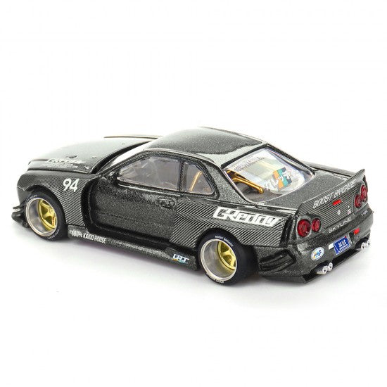 Laad de afbeelding in de Gallery-viewer, NISSAN SKYLINE GT-R (R34) KAIDO WORKS GREDDY V2 1999 MINI GT 1:64
