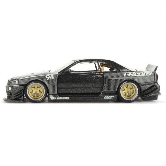 Laad de afbeelding in de Gallery-viewer, NISSAN SKYLINE GT-R (R34) KAIDO WORKS GREDDY V2 1999 MINI GT 1:64
