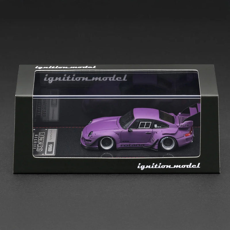 Load image into Gallery viewer, PORSCHE RWB 993 MATTE PURPLE IGNITION MODEL 1:64

