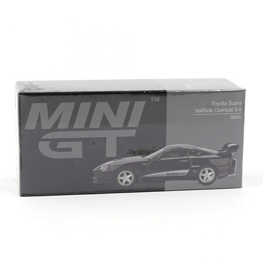 TOYOTA SUPRA MK4 (A80) VEILSIDE COMBAT V-II ZWART 2011 MINI GT 1:64