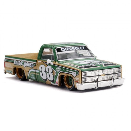 Laad de afbeelding in de Gallery-viewer, CHEVROLET SILVERADO KAIDO INTIMIDATOR V2 1980 MINI GT 1:64
