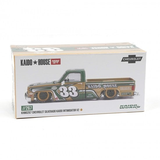 Laad de afbeelding in de Gallery-viewer, CHEVROLET SILVERADO KAIDO INTIMIDATOR V2 1980 MINI GT 1:64

