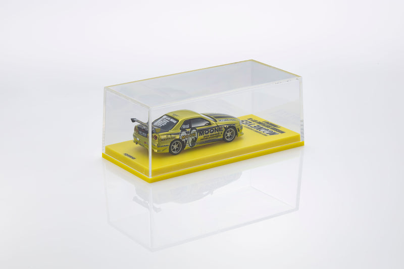 Load image into Gallery viewer, NISSAN SKYLINE GT-R (R34) MOONEYES 1 WITH LED 2026 + MOTN LED BASE SYSTEM BLACK 2025 KYOSHO 1:64
