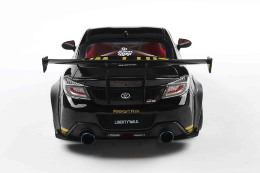 Toyota GR86 LIBERTY WALK CARROSSERIESET ZWART & GOUD 2024 SOLIDO 1:18