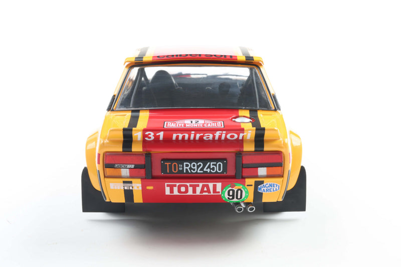 Load image into Gallery viewer, Fiat 131 ABARTH YELLOW #12 M.MOUTON / ANNIE RALLYE DE MONTE-CARLO 1980 SOLIDO 1:18
