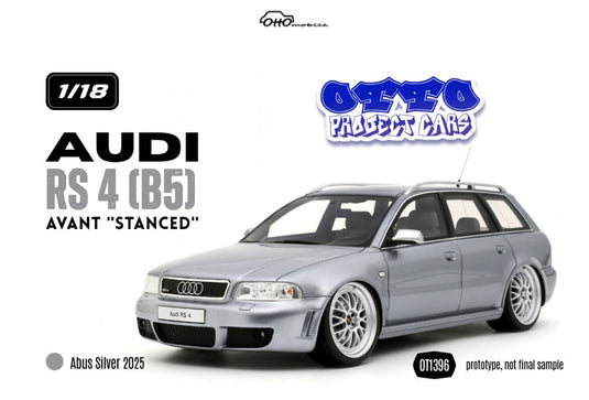 AUDI RS 4 (B5) AVANT "STANCED" AVUS SILVER 2025 OTTOmobile 1:18