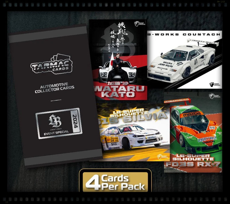 Laad de afbeelding in de Gallery-viewer, Tarmac Cards Event Special Pack Liberty Walk Vol.1 - 2024 Event Special Edition TARMAC WORKS 1:64
