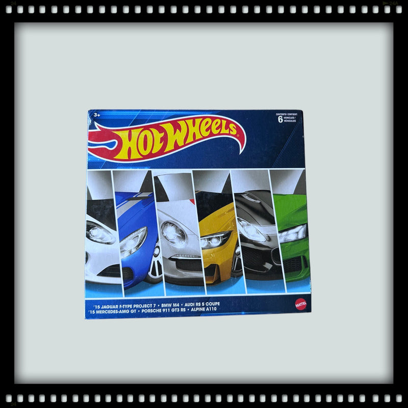 Laad de afbeelding in de Gallery-viewer, European Themed 6-pack HOT WHEELS 1:64

