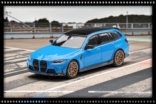 BMW M3 M PERFORMANCE TOURING RIVIERA BLAUW 2025 MINI GT 1:64