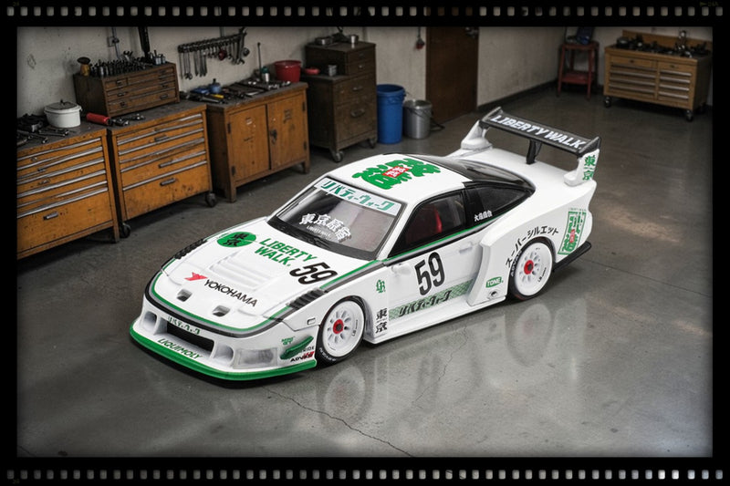 Laad de afbeelding in de Gallery-viewer, NISSAN 180SX LB-SUPER SILHOUETTE WIT 2026 (RHD) MINI GT 1:64
