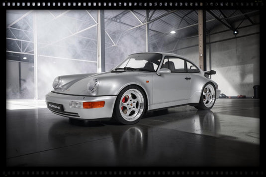 PORSCHE 911 (964) 3.6 TURBO POLAR ZILVER 1993 GT SPIRIT 1:8