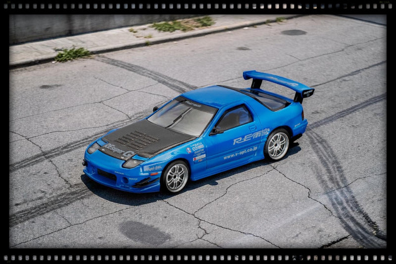 Chargez l'image dans la visionneuse de la galerie, MAZDA RX7 FC3S RE-AMEMIYA RE-AMEMIYA BLEU POP RACE 1:64

