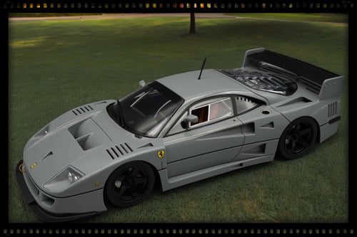 Ferrari F40 LM 1996 Press Version Grey with black rims (LIMITED EDITION Nr.67/90 With leather base / No Case) TECNOMODEL 1:18