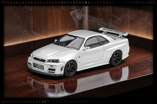 NISSAN SKYLINE GT-R (R34) Z-TUNE ARGENTÉ MÉTALLISÉ 1999 MINI GT 1:64