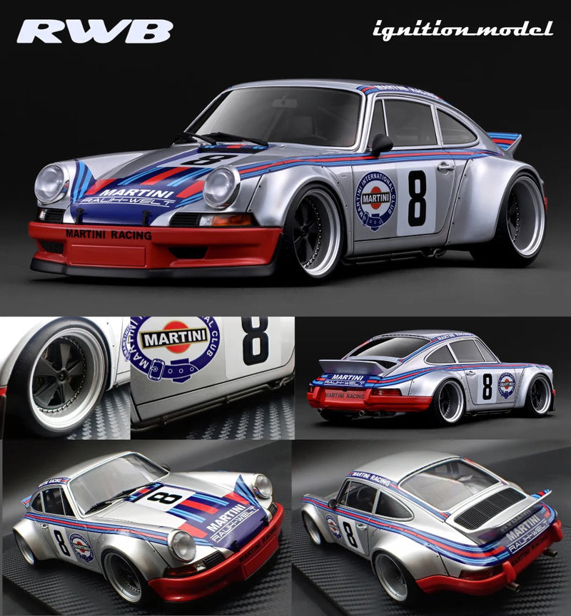 Laad de afbeelding in de Gallery-viewer, Porsche RWB BACKDATE MARTINI IGNITION MODEL 1:18
