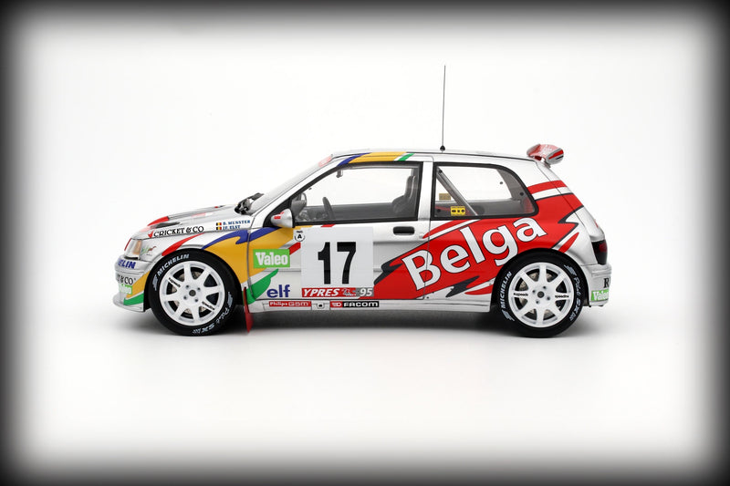 Laad de afbeelding in de Gallery-viewer, Renault CLIO MAXI KIT CAR WHITE B. MUNSTER YPRES RALLYE 1995 (LIMITED EDITION 2500 stuks) OTTOmobile 1:18
