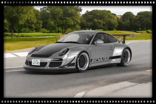 Porsche RWB ABU ZILVER 2024 GT SPIRIT 1:18