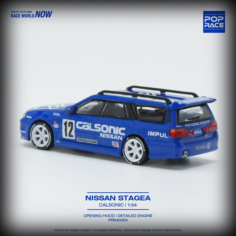 Laad de afbeelding in de Gallery-viewer, Nissan Stagea Calsonic POP RACE 1:64
