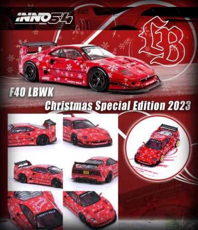 Ferrari LBWK F40 XMAS 2023 LIMITED EDITION INNO64 Models 1:64