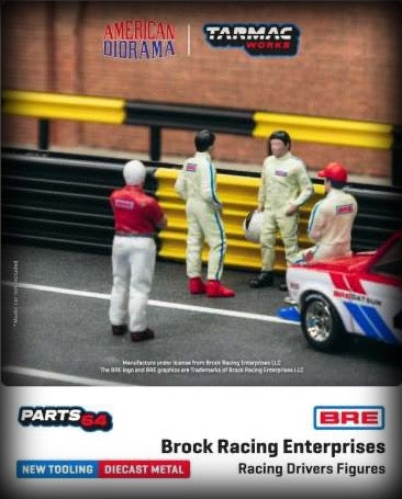 Figurines de pilotes de course Brock Racing Enterprises (Voiture non incluse) TARMAC WORKS 1:64