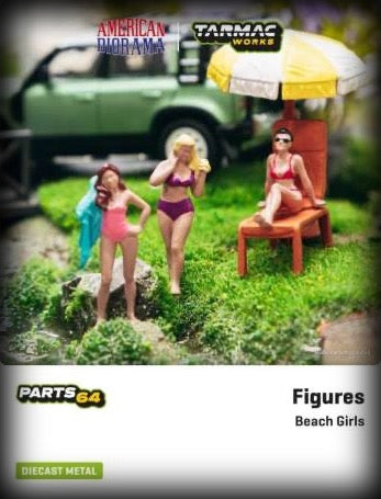 Laad de afbeelding in de Gallery-viewer, Beach Girls Figures TARMAC WORKS 1:64
